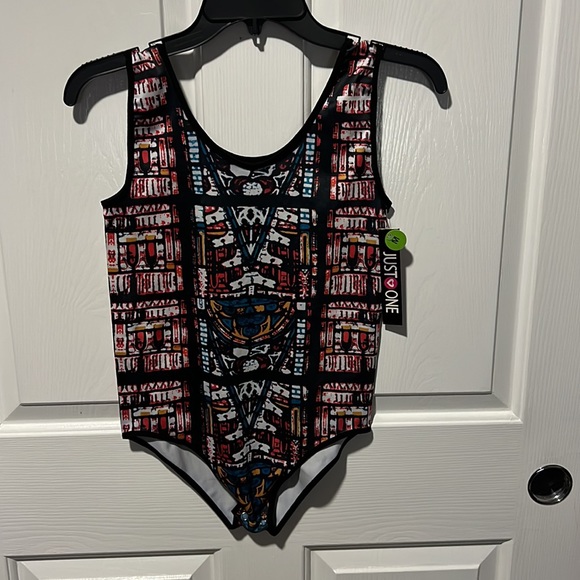 Just One Printed Scoop Bodysuit....MSRP $72 - Picture 2 of 4